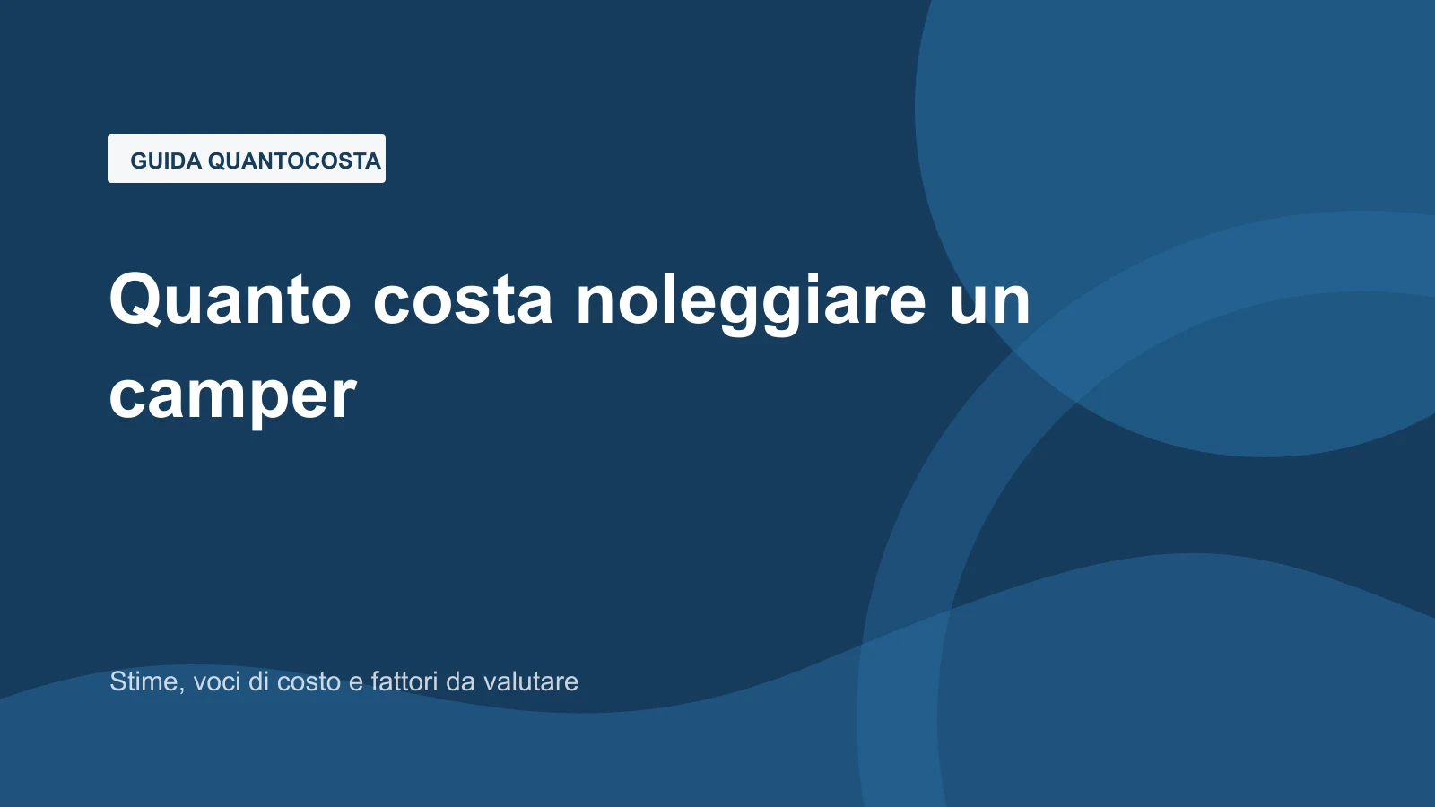 Immagine editoriale per quanto costa noleggiare un camper?