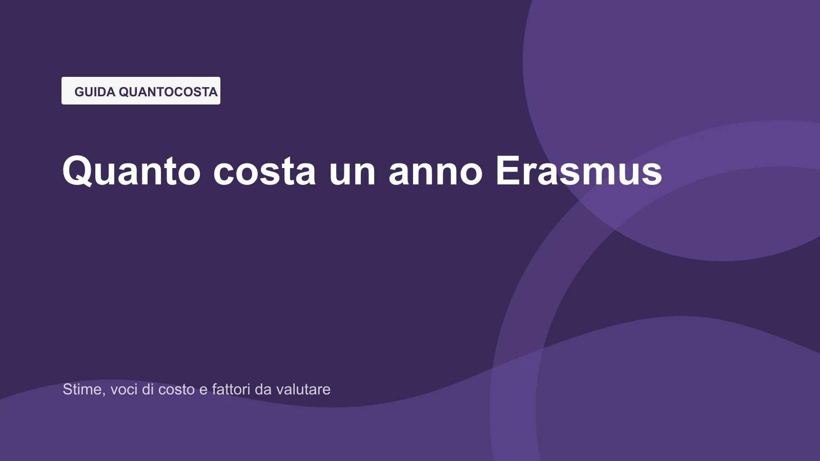 Immagine editoriale per quanto costa un anno erasmus?